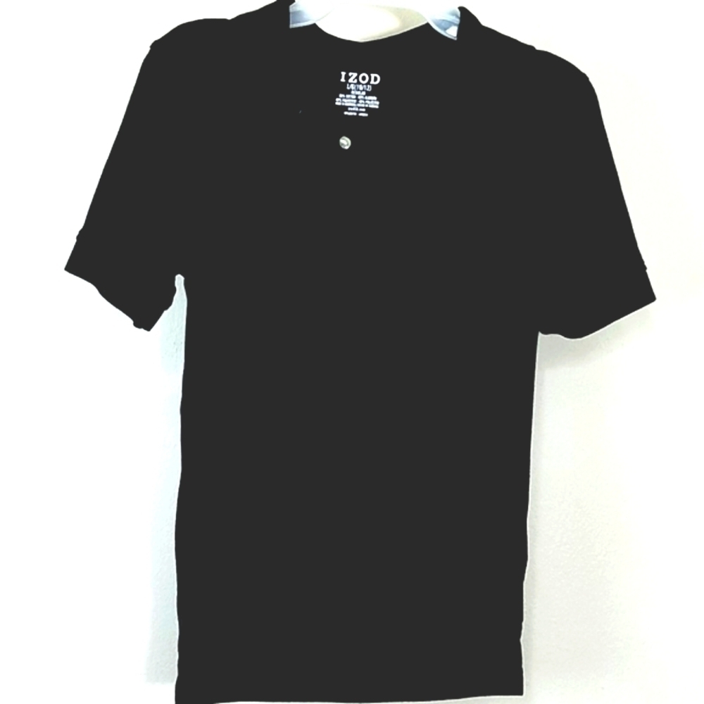 Polo shirt Izod black short sleeve
